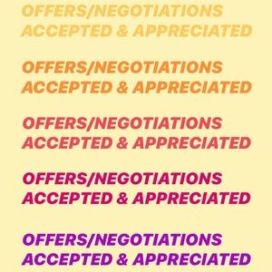 Open for negotiations!!!